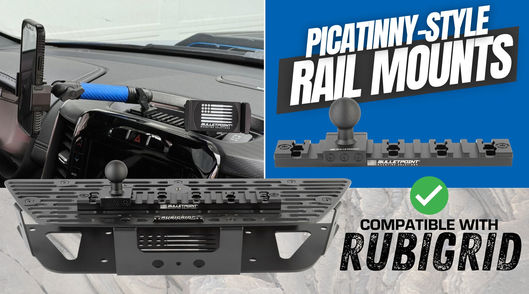 NEW! Bulletpoint's Picatinny-Style Rail Attachments for RubiGrid® and beyond