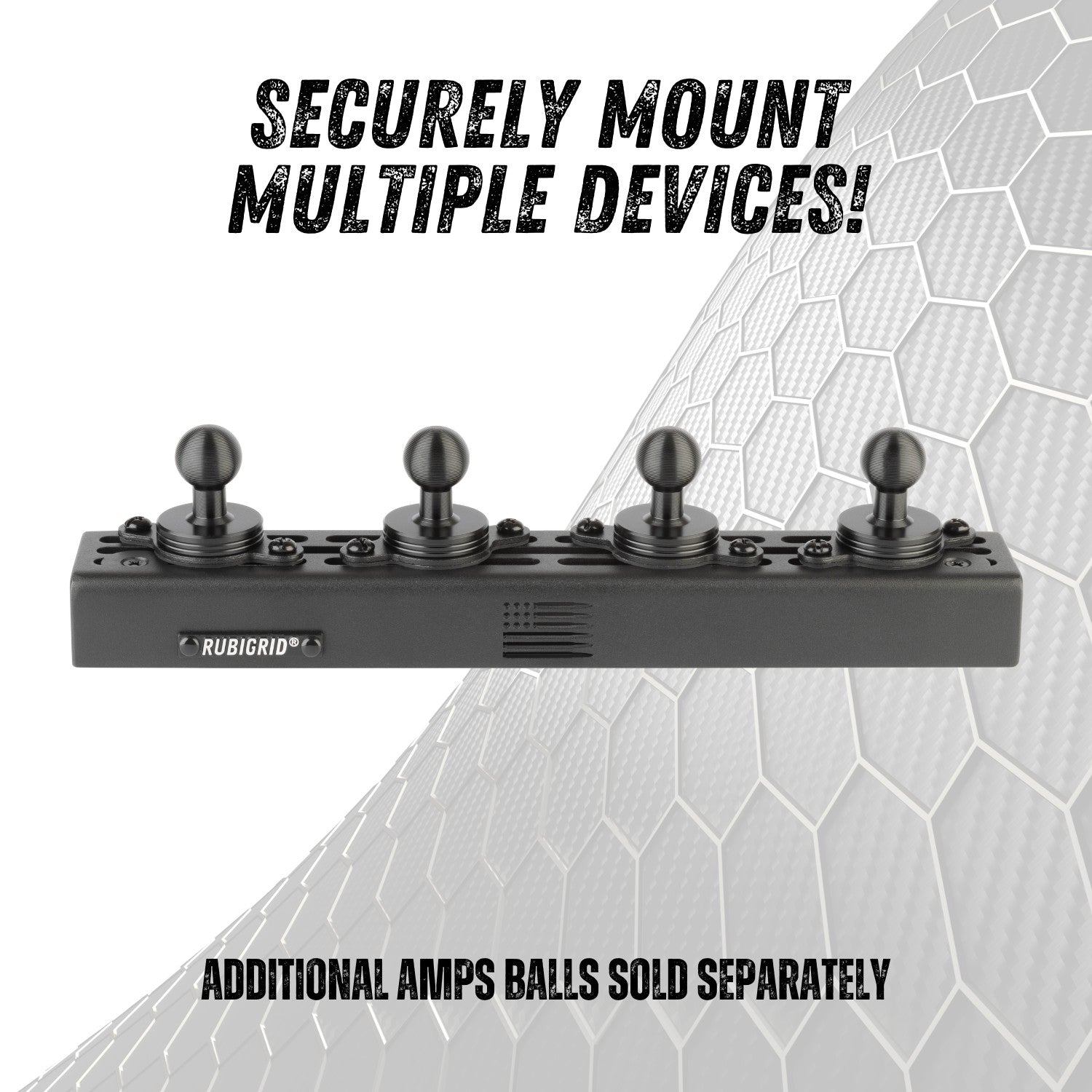 RubiGrid® 2014-2019 GMC Sierra + Chevrolet Silverado Phone Holder Multi-Device Dash Mount