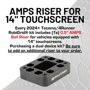 RubiGrid® 2024+ Toyota Tacoma & 2025+ Toyota 4Runner Dash Mount Phone + Device Holder