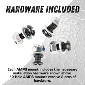 AMPS Compatible Mounting Plate with 1 inch Connector End Nubby Edition