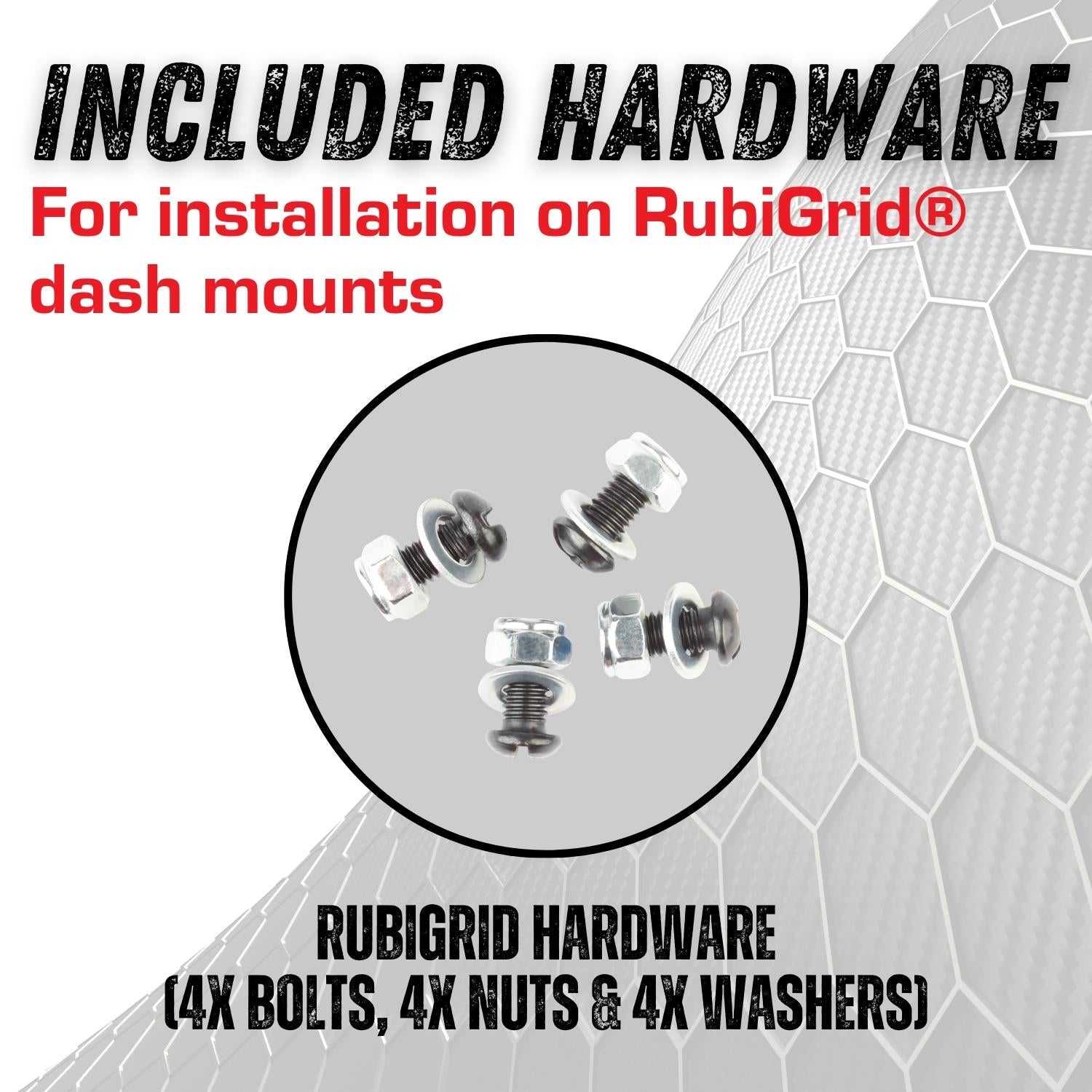 4-Hole AMPS Base + 7cm Mounting Arm + Device Holder Kit for RubiGrid® Dash Mounts