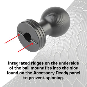 Accessory Ready 1/4"-20 Aluminum Single 20mm Ball Mount for 2021+ Ford Bronco