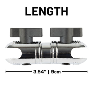 Chrome Mini Mounting Arm with Dual 20mm Connector Ends