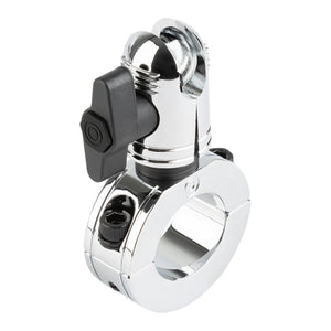 Chrome Bar Clamp Mounts with 20mm Anti-Theft Connector End Nubby Edition (various sizes)