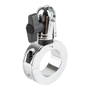 Chrome Bar Clamp Mounts with 20mm Anti-Theft Connector End Nubby Edition (various sizes)