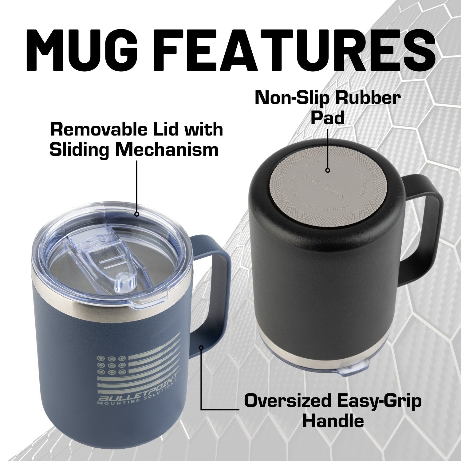 Bulletpoint 12oz Double-Wall Vacuum Insulated Stainless Steel Mug