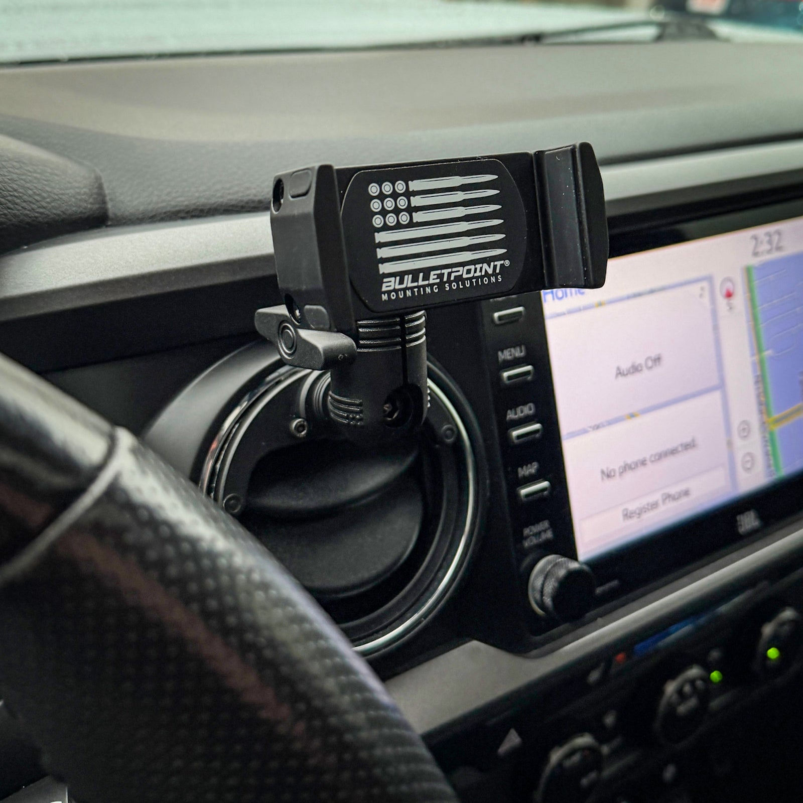 Aluminum Air Vent Phone Mount compatible with 2016-2023 Toyota Tacoma & 2014-2021 Toyota Tundra