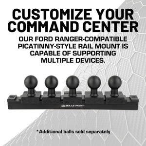 Picatinny-Style Rail Mount Multi-Device Phone Holder compatible with 2024+ Ford Ranger