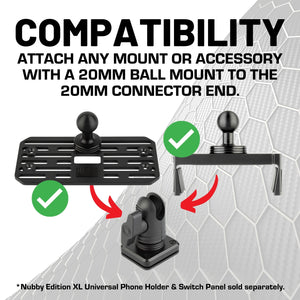 20mm Connector End Nubby Edition Attachment compatible with MOLLE Panels