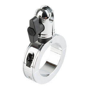 Chrome Bar Clamp Mounts with 20mm Anti-Theft Connector End Nubby Edition (various sizes)