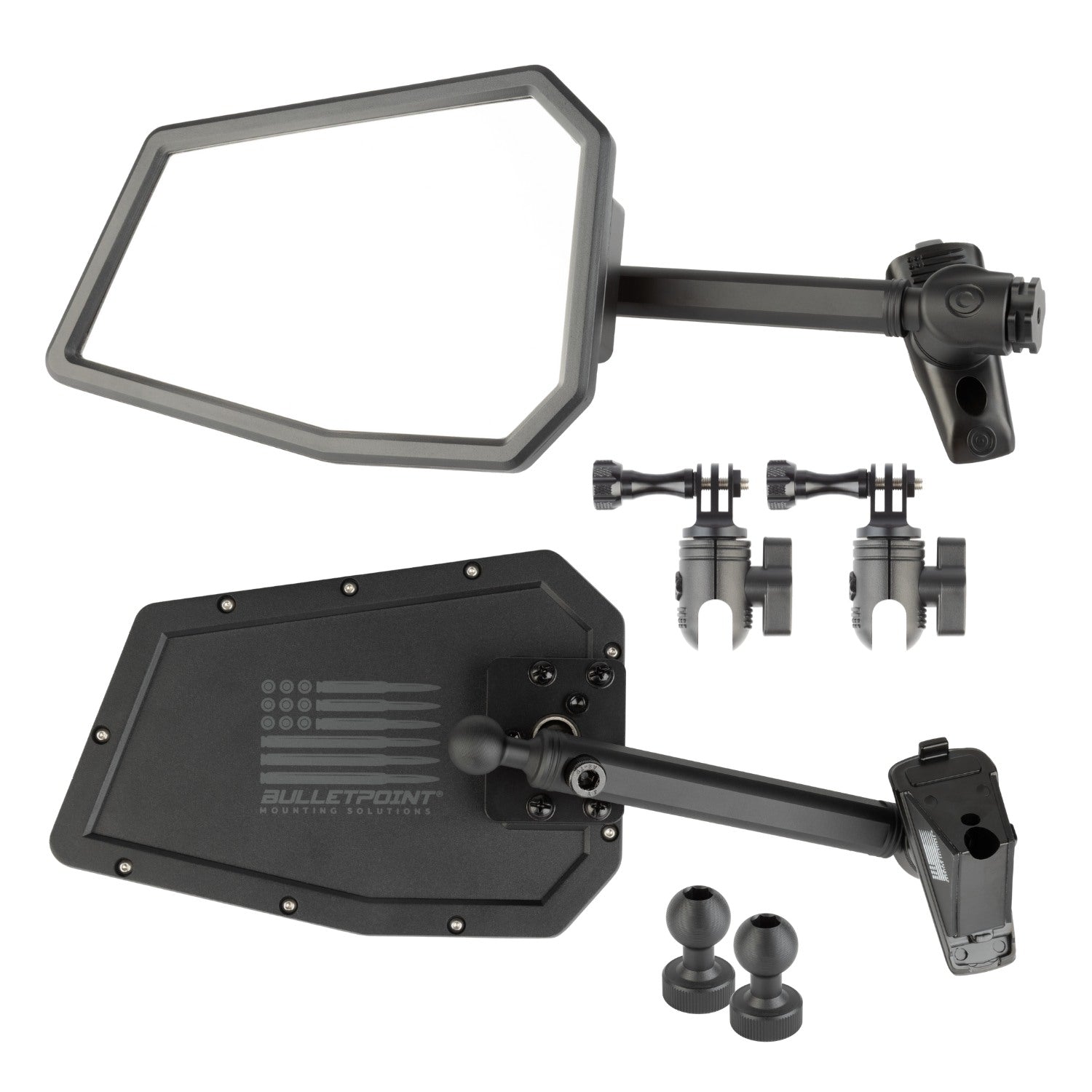 A-Pillar Side Mirrors for 2018-2023 Jeep Wrangler JL & 2020-2023 Jeep Gladiator - Pair of 2