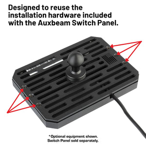 Auxbeam 12 Gang Switch Panel Mount with 20mm Ball
