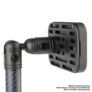 Auxbeam 6 Gang Switch Panel Mount with 20mm Connector Nubby Edition