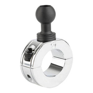 Chrome Bar Clamp Mounts with 20mm Ball (various sizes)