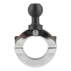 Multi-Size Chrome Bar Clamp with 20mm Ball compatible with 7/8" to 1.25" Bars