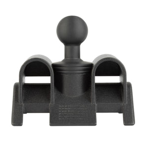Adjustable Dual Hose Clamp Bar Mount with 20mm Ball - Fits Bars 1 to 3 inches Diameter