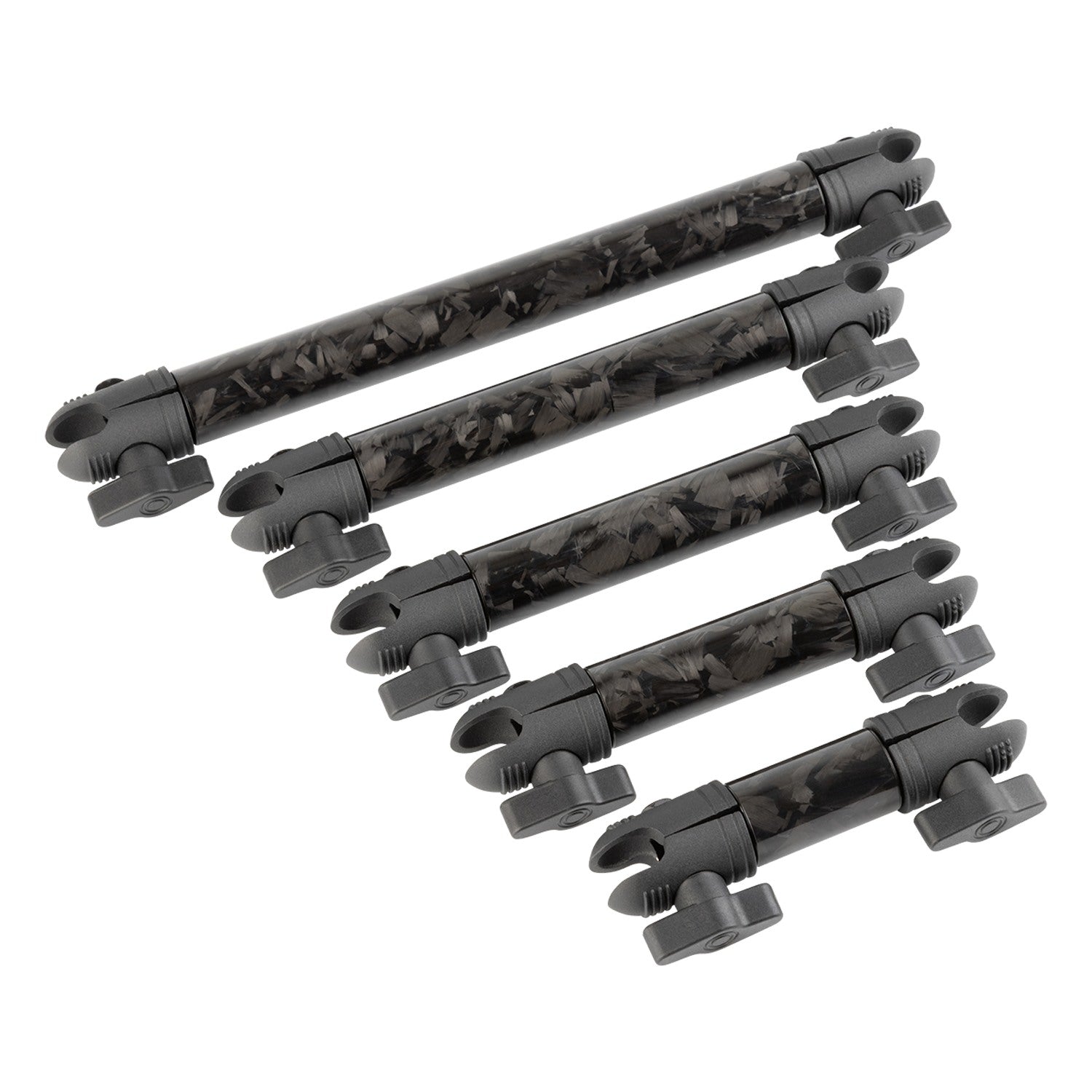Forged Carbon Fiber Mounting Arms with 20mm Connector Ends - Various Sizes