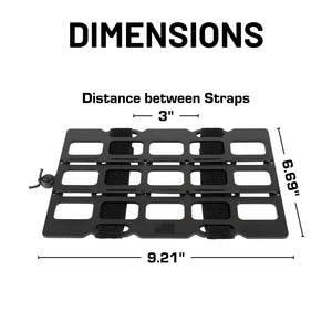 Aluminum Tactical MOLLE Panel Storage Organizer for Headrest - Universal Fitment
