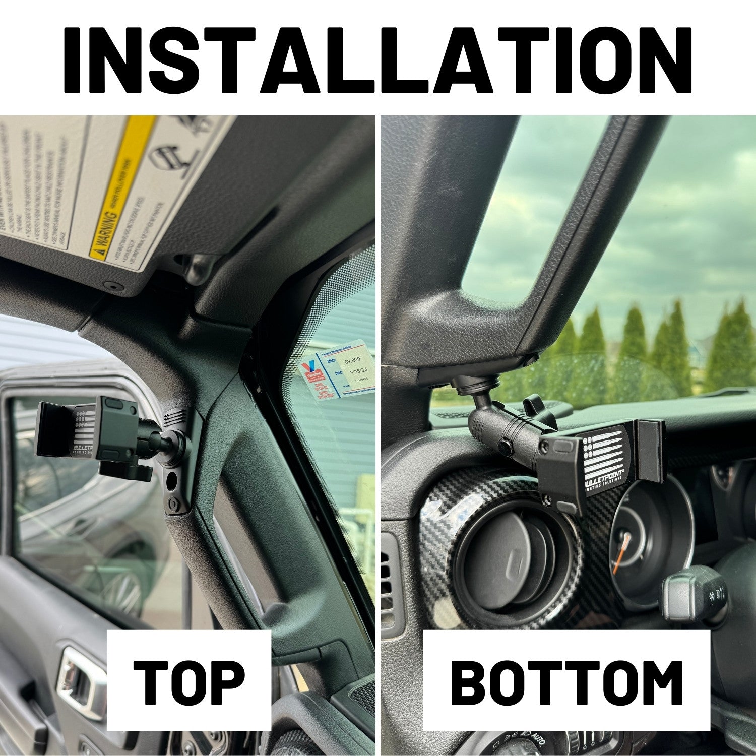 2018-2023 Jeep Wrangler JL + 2020-2023 Jeep Gladiator A-Pillar Grab Bar Mount with 8-Circuit Switch Panel Bundle