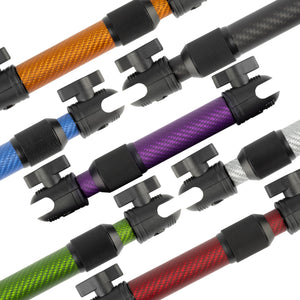 Telescoping Matte Color Carbon Fiber Mounting Arms with 20mm Connector Ends