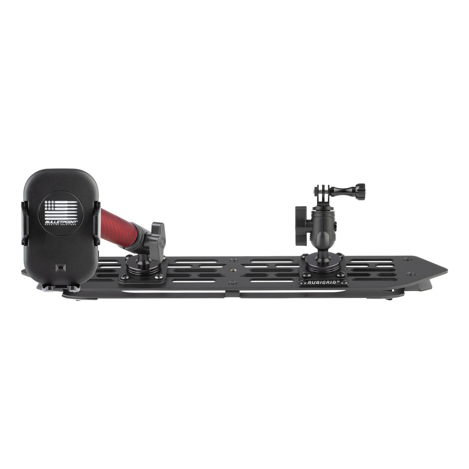 RubiGrid® 2018-2023 Jeep Wrangler JL & 2020-2023 Jeep Gladiator Multi-Device Platform Dash Mount with Red Arms