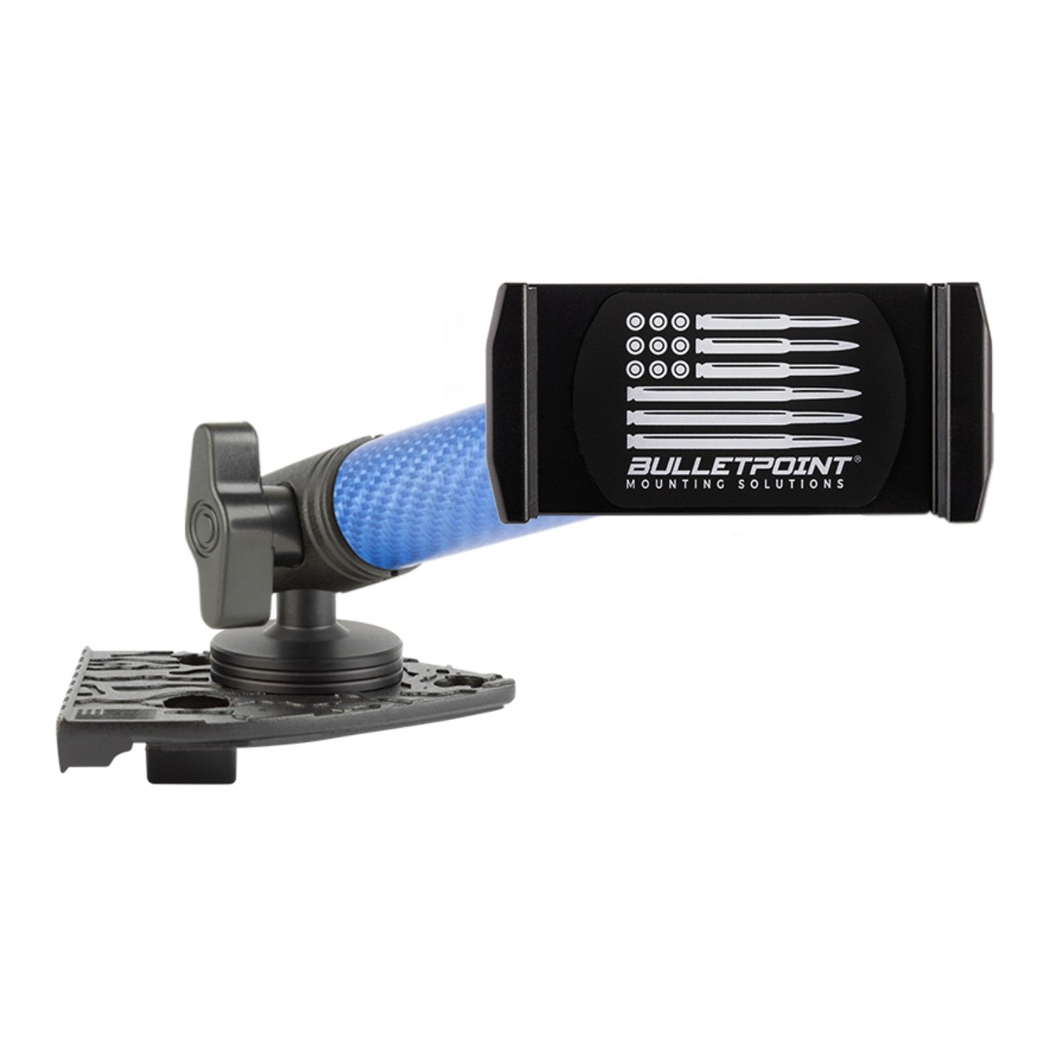 2021-2023 Jeep Wrangler 4xe Single Ball Passenger Side Phone Holder with Blue Arm
