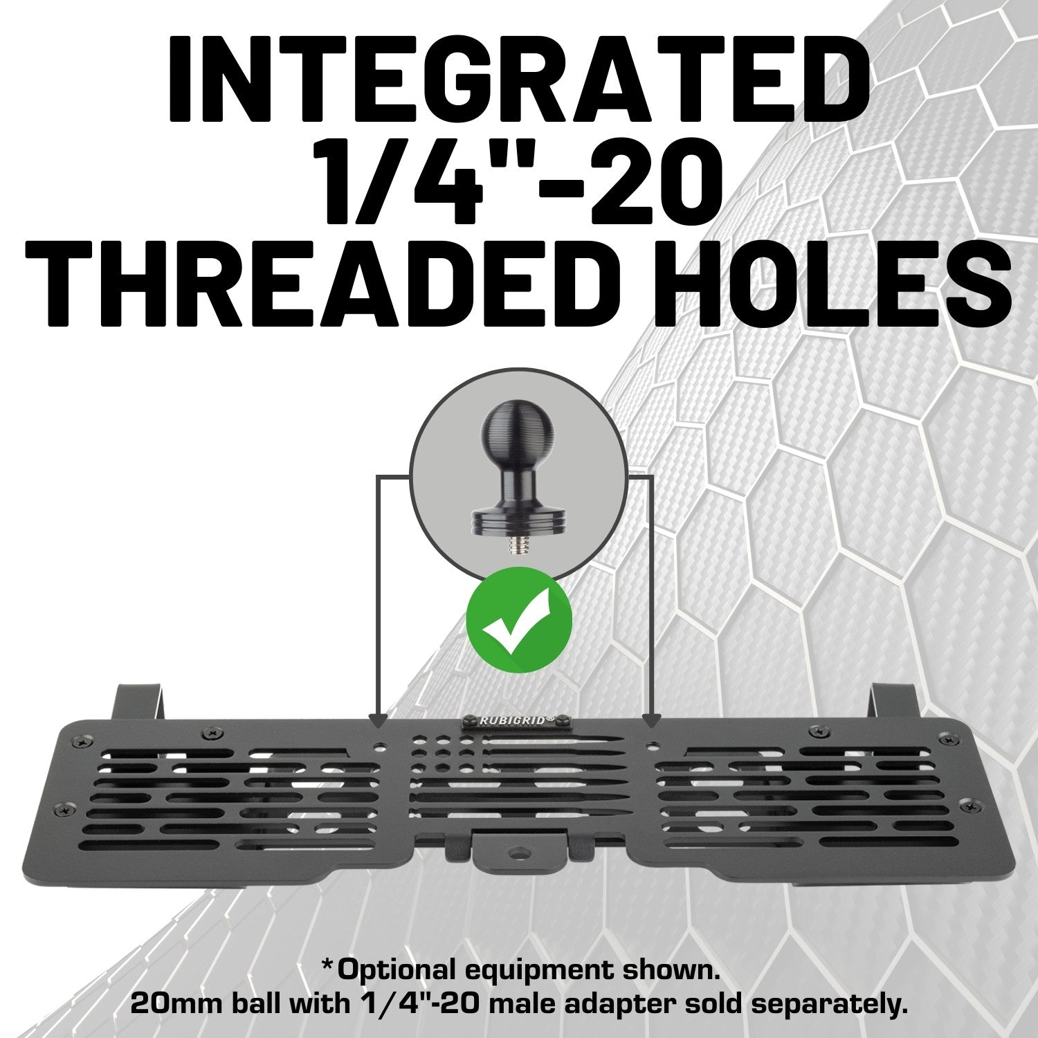 RubiGrid® 2021+ Ford Bronco Accessory Ready Multi-Device Dash Mount Phone Holder