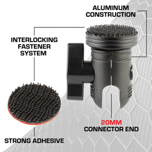 Radar Detector Mount with 20mm Connector Nubby Edition + Interlocking Fastener System