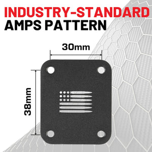 4-Hole AMPS Mounting Plate with 20mm Ball Mount + Metal Backing Plate (includes Installation Hardware)