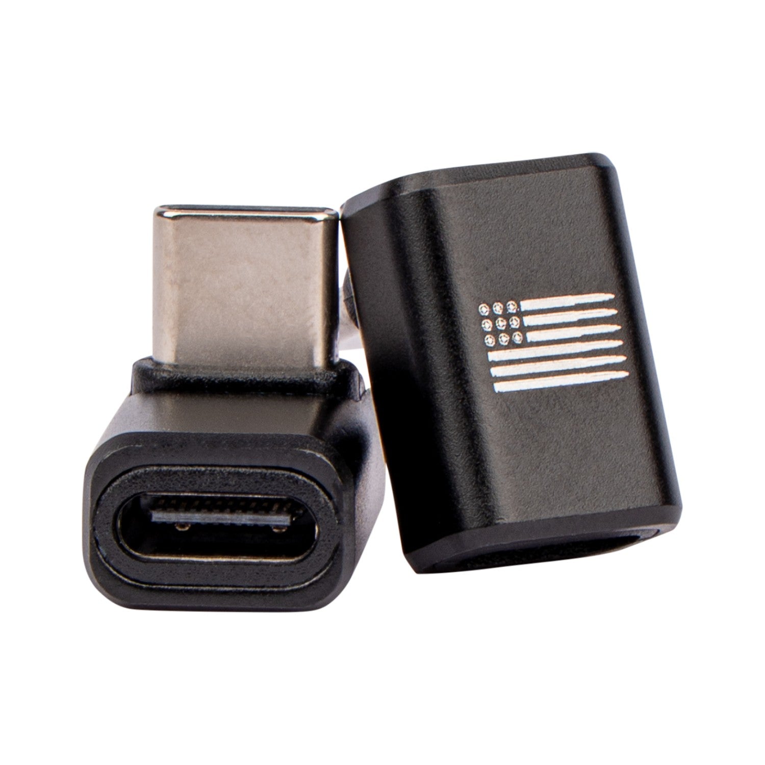 90 Degree USB-C Male to Female Right Angle Adapter (2 Pack)