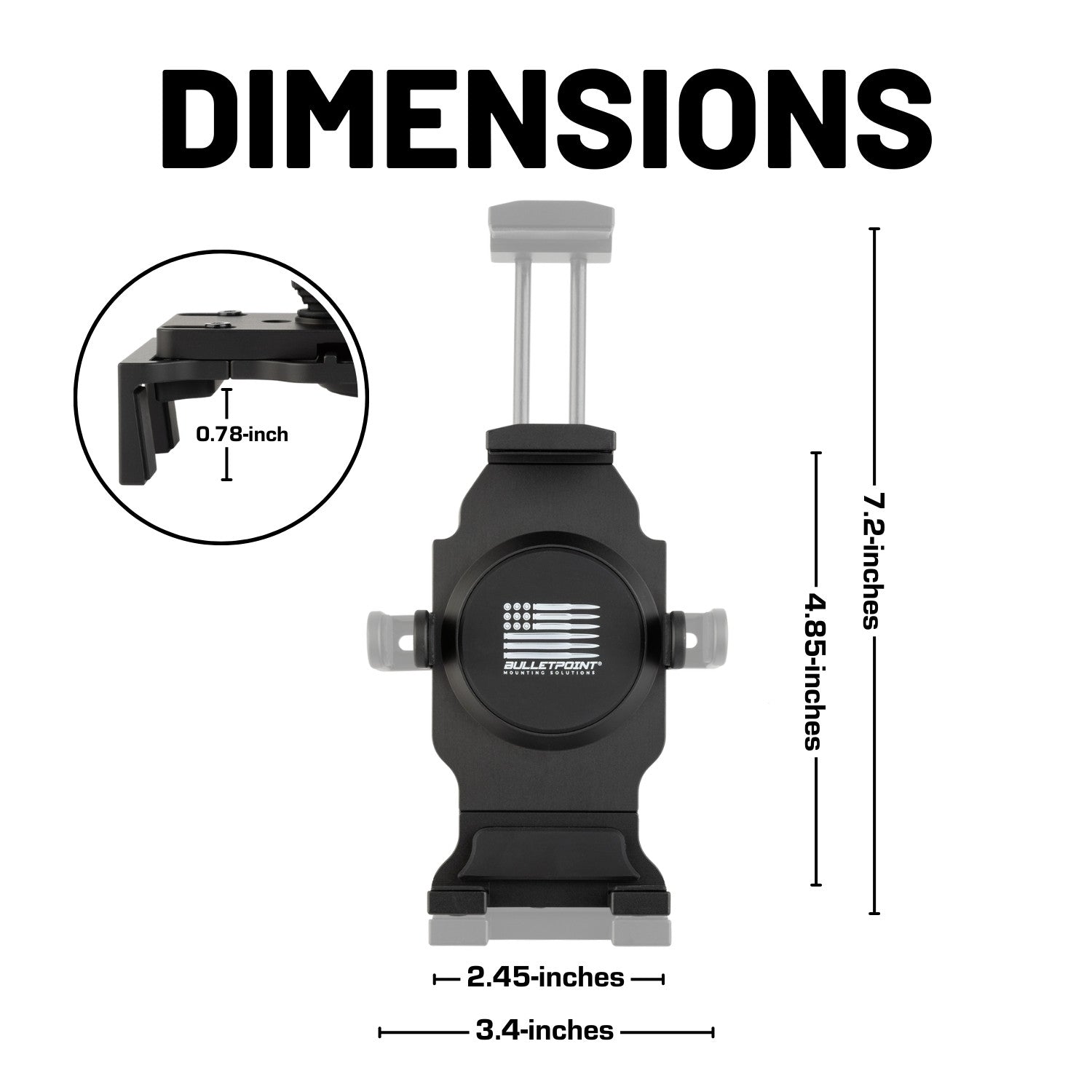 Anti-Vibration Universal Spring-Loaded Phone Holder with 20mm Connector Nubby Edition