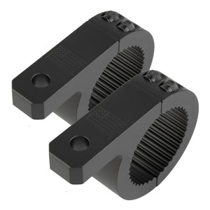 CNC Aluminum Universal Roll Bar Light Mounts (Pair) with Bushings for Various Bar Sizes