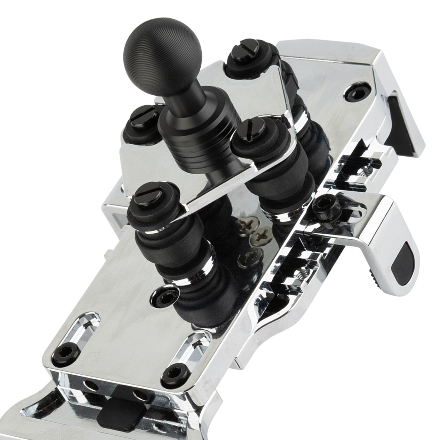 Chrome Anti-Vibration Universal Spring-Loaded Phone Holder with 20mm Ball