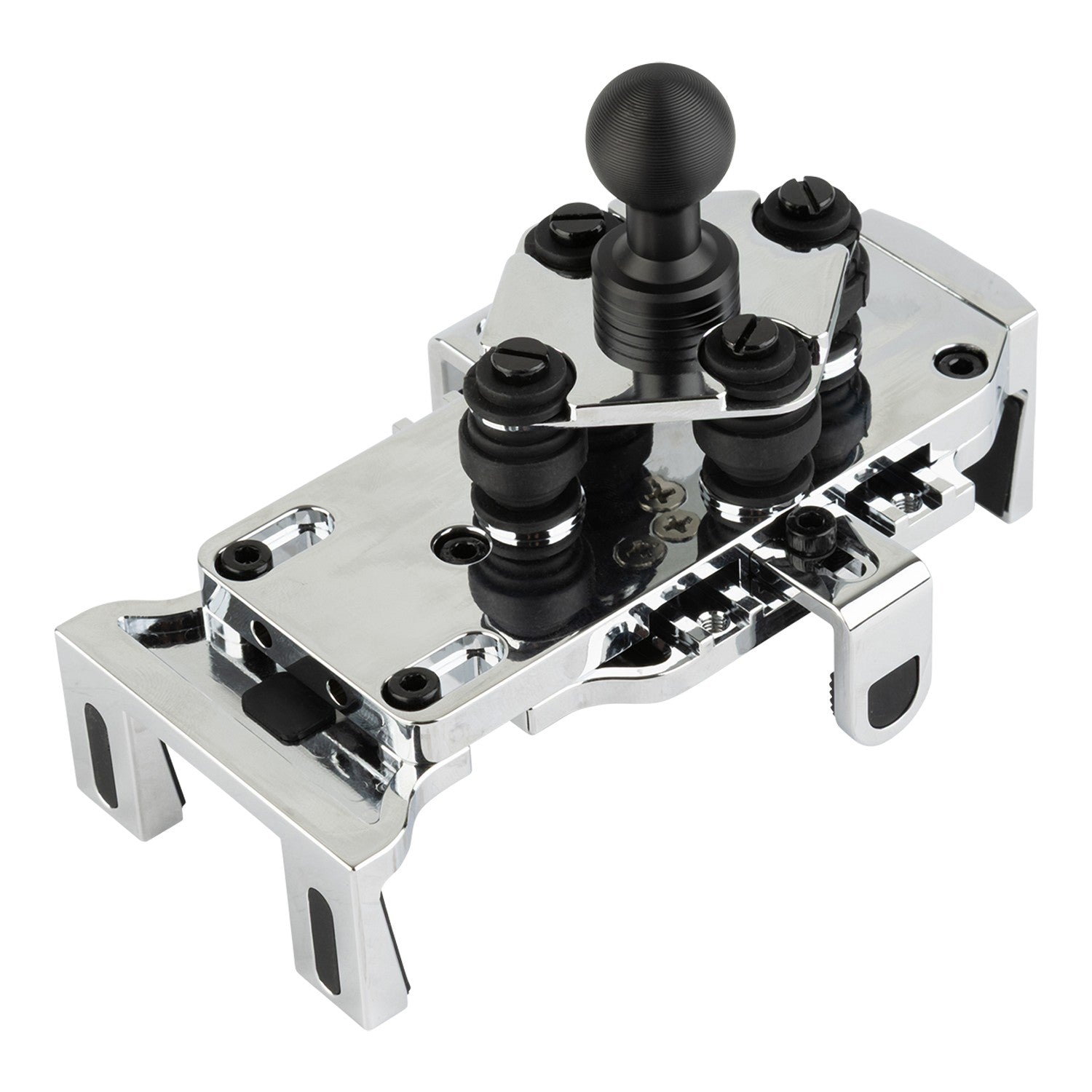 Chrome Anti-Vibration Universal Spring-Loaded Phone Holder with 20mm Ball