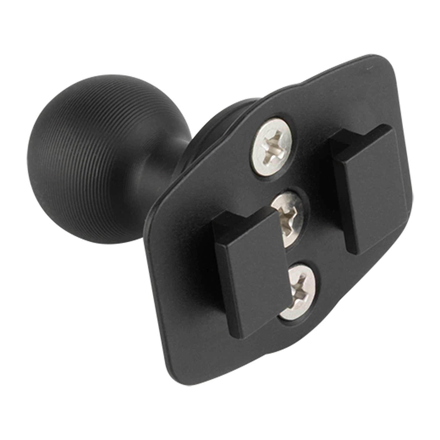 Aluminum Dual T-Tab Adapter with 20mm Ball Mount Compatible with Dual-Slotted Devices