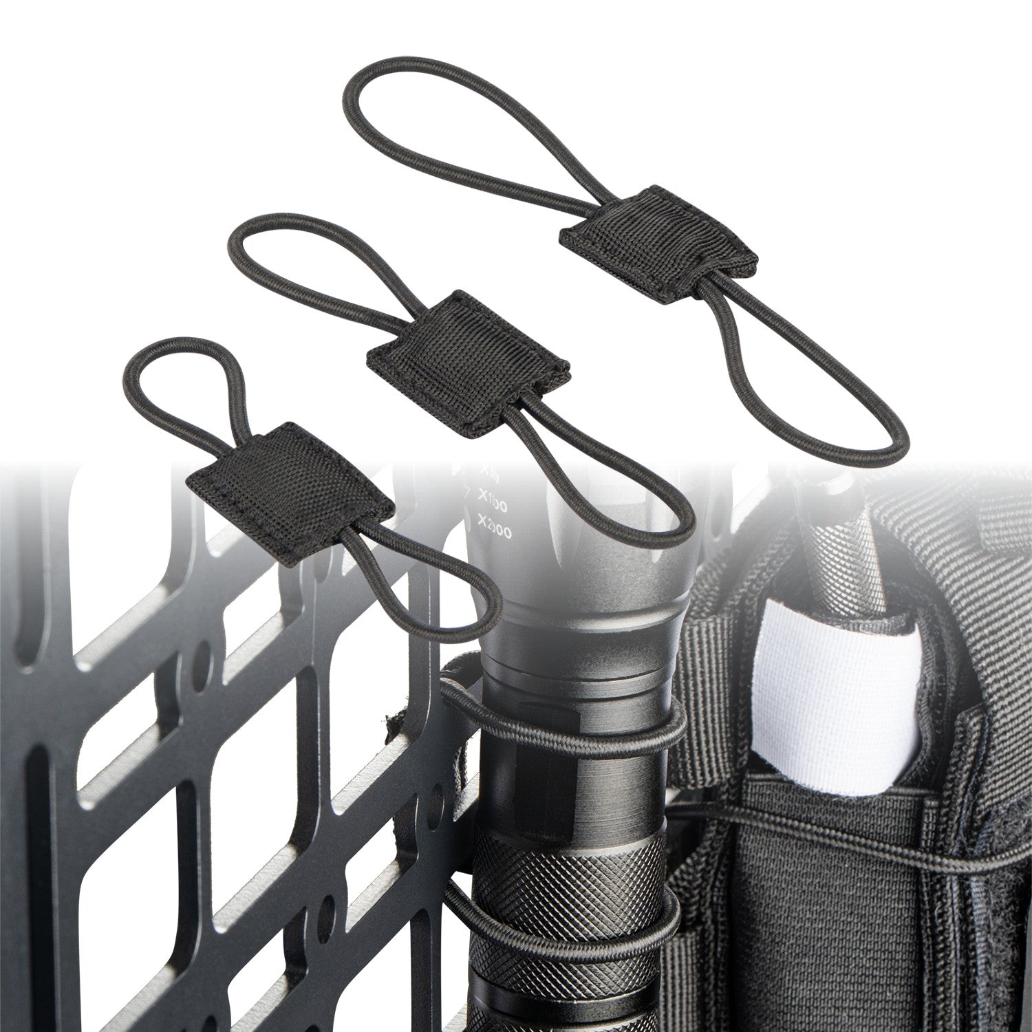 Elastic MOLLE Straps for Tactical Webbing & MOLLE Panels (15-Piece Pack)