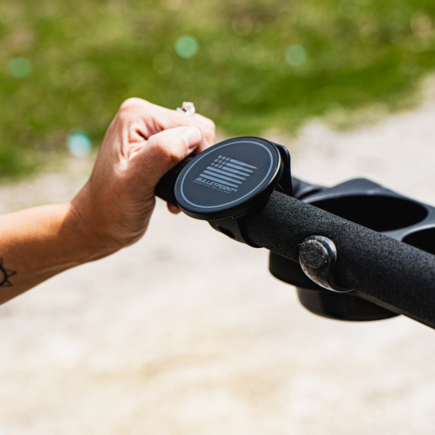 Universal MagSafe-compatible Magnetic Phone Holder with Adjustable Strap Fits Bars 0.6-1.5"