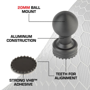 Magnetic Dash Camera Adapter with 20mm Ball Mount