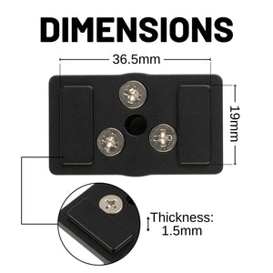 Aluminum Rocker Switch Panel Mount with Integrated 20mm Ball