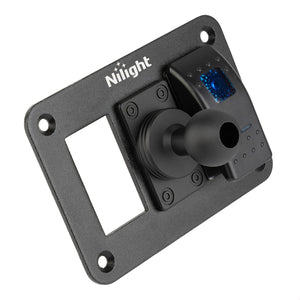 Aluminum Rocker Switch Panel Mount with Integrated 20mm Ball