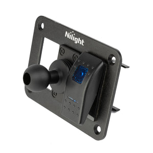 Aluminum Rocker Switch Panel Mount with Integrated 20mm Ball