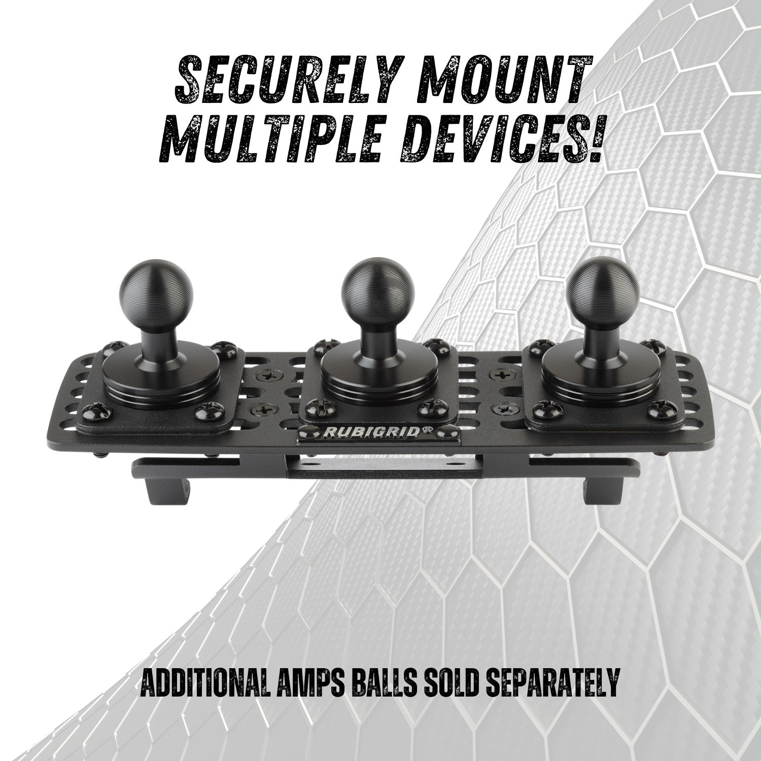 RubiGrid® 2013-2018 RAM Truck & 2019-2024 RAM 1500 Classic Phone Holder Multi-Device Dash Mount