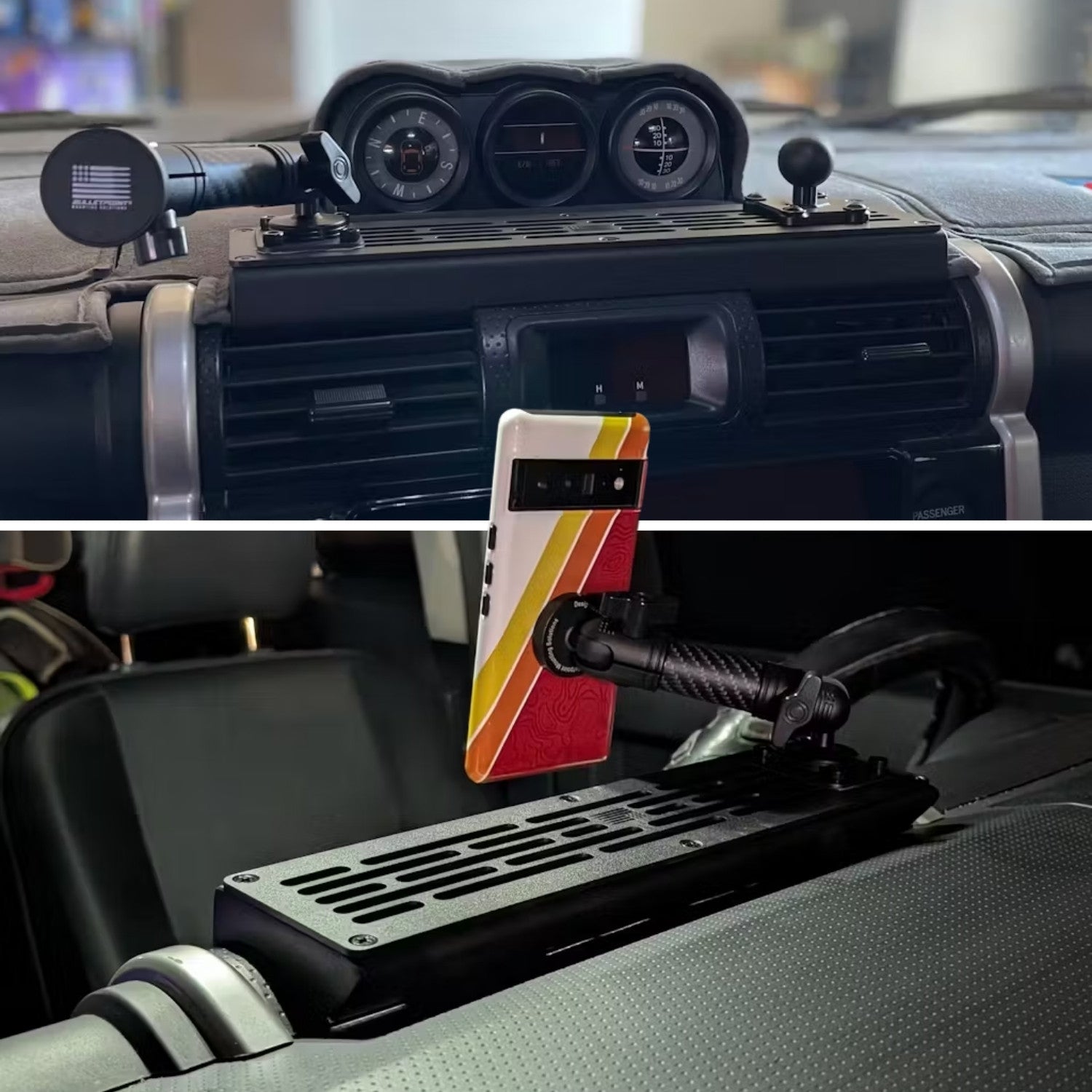 RubiGrid® 2007-2014 Toyota FJ Cruiser Dash Mount Phone + Device Holder