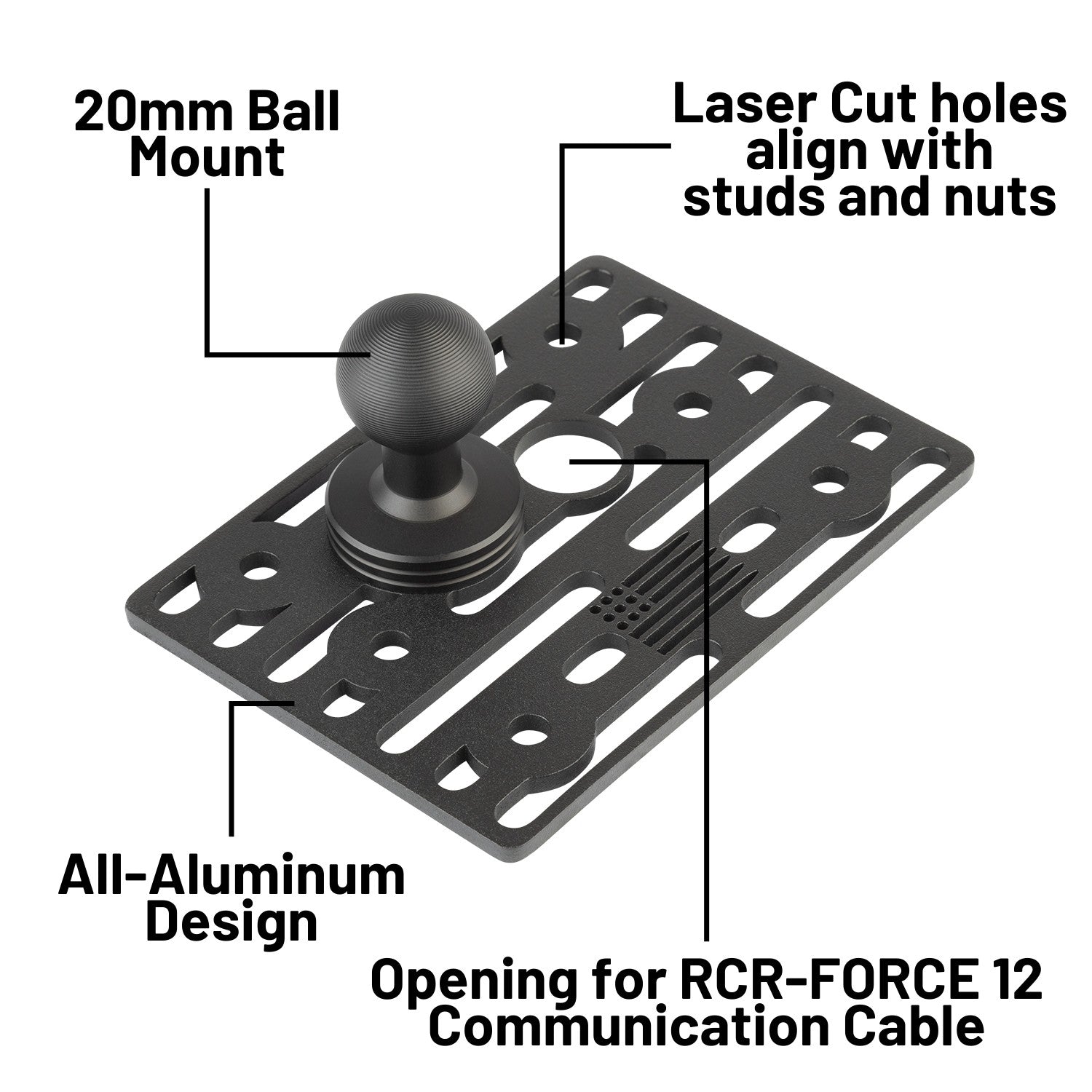 Switch Pros RCR-FORCE 12 Switch Panel Mount with 20mm Ball