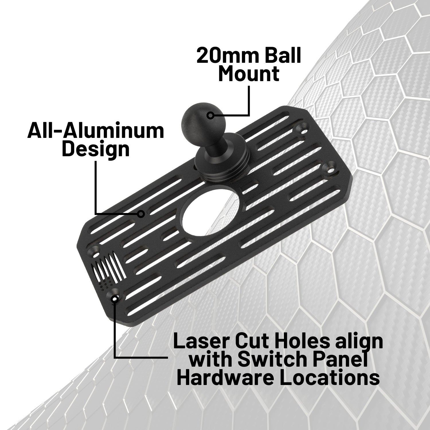 Switch Works Alpha12 Digital Smart Switch Panel Mount with 20mm Ball
