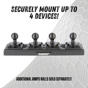 RubiGrid® Universal Dash Mount Phone + Device Holder with 4-Ball Capacity