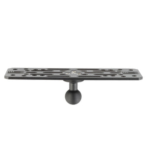 Universal Fish Finder Mount with 20mm Ball - Aluminum Marine Device Plate compatible with Garmin / Lowrance / Humminbird / Raymarine