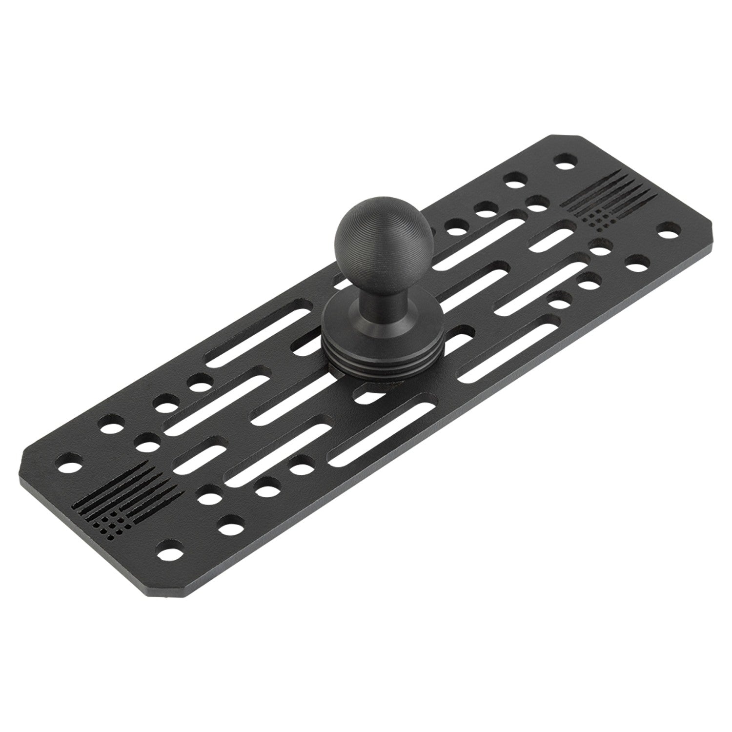 Universal Fish Finder Mount with 20mm Ball - Aluminum Marine Device Plate compatible with Garmin / Lowrance / Humminbird / Raymarine