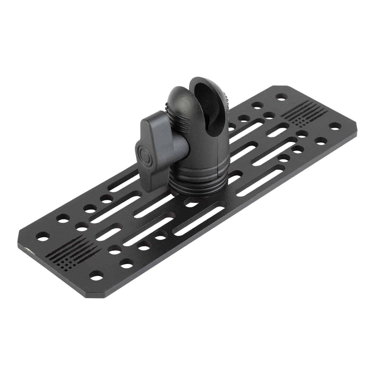 Universal Fish Finder Mount with 20mm Connector End Nubby Edition - Aluminum Marine Device Plate compatible with Garmin / Lowrance / Humminbird / Raymarine