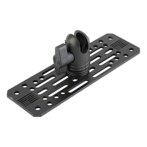 Universal Fish Finder Mount with 20mm Connector End Nubby Edition - Aluminum Marine Device Plate compatible with Garmin / Lowrance / Humminbird / Raymarine